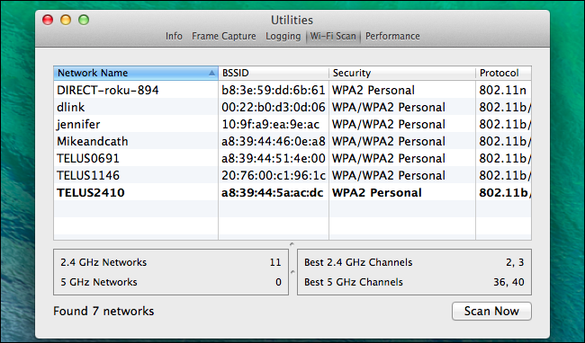 Find Best Channels For Wifi Mac Os X