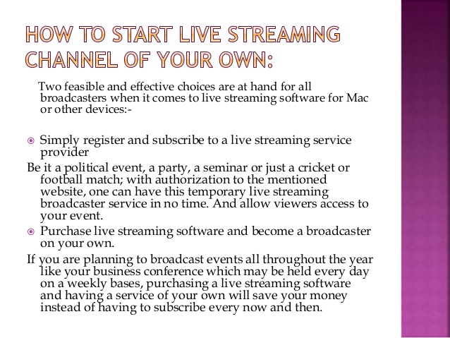 Live streaming apps for mac